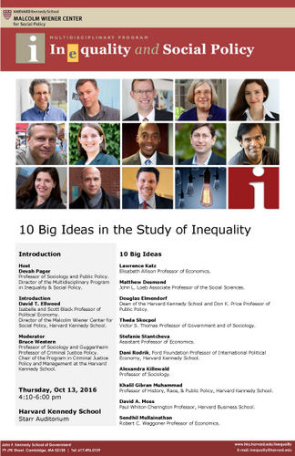 10 Big Ideas in the Study of Inequality