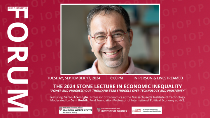 2024 Stone Lecture in Economic Inequality with Daron Acemoglu